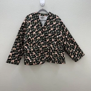 Rachel Comey for Target Animal Print Quilted Cropped Snap Jacket Womens size 2X - Picture 1 of 7