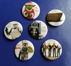 hallmark keepsake STAR WARS PIN SET comic con SDCC 2014 promo button VADER fett - Picture 1 of 4