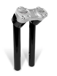 HeinzBikes 6" CLUBSTYLE PULLBACK RISER : 1 Zoll Schwarz Silber - Bild 1 von 12