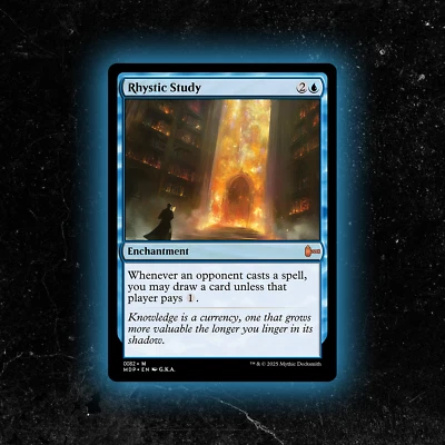 Rhystic Study - Custom Magic: The Gathering Card - High-Quality - Image 1 of 4