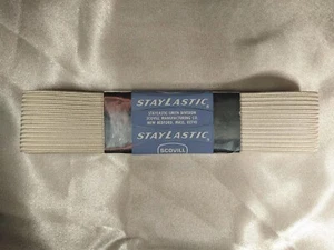 Vtg Scovill StayLastic Elastic Braid 1" x 30" white rayon rubber STRETCHY - Picture 1 of 4