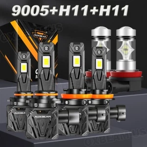 6x AUXBEAM Canbus LED Headlight Fog Bulb White For Jeep Grand Cherokee 2014-2017 - Picture 1 of 12