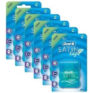 1/3/6 x Oral-B Satin Floss Dental Tape Mint, Comfort Grip Satin-Like Textur 25m - Bild 1 von 7