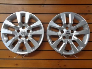 Pair Of (2) New 16" Replacement Hubcaps Fit 2013-2017 Nissan Altima 53088 Silver - Picture 1 of 3