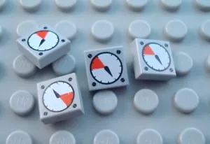 Lego Menge 4 hellbläulich grau 1x1 Stärke Fliesen - Bild 1 von 1