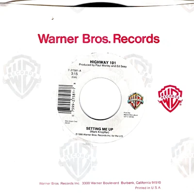 Highway 101:     Setting Me Up / Long Way Down  ..45 RPM 4097 - Imagem 1 de 3