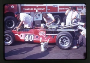 Mario Andretti #40 - 1970 Inaugural California 500 @ OMS - Vtg Race Slide - Picture 1 of 3