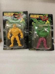 The Incredible Hulk Smash & Crash 1990's Knockoff Action Figure lot  Hulk & Zaxx - Picture 1 of 5