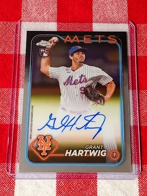 Grant Hartwig 2024 Topps Chrome On-Card Rookie Base Auto #RA-GH New York Mets  - Image 1 of 2