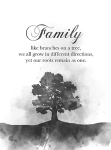 ART PRINT Family Quote, Inspirational Gift, Wall Art Gift, Tree, Gift - Picture 1 of 2