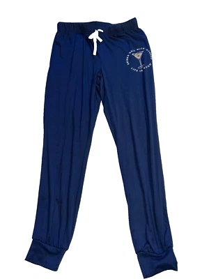 Life is Good lounge pants size Small S blue pajamas pull on Drinks well w/others - Imagem 1 de 4