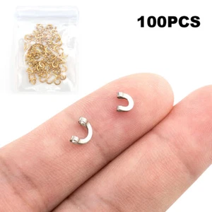 100pcs Fishing Spinner Making Clevis U-Shaped Clip Easy Spin Inline Saltwater - Picture 1 of 18
