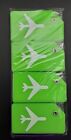 New, Green SORFLLY Luggage ID Tags (8 Count)