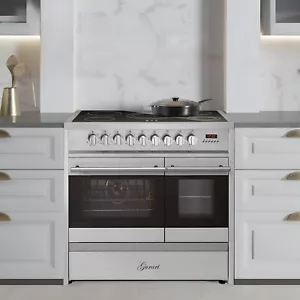 GURARI Elektro Standherd 90cm Range Cooker Doppelbackofen Edelstahl SONDERAKTION - Bild 1 von 5