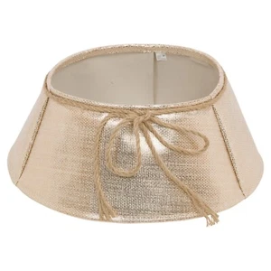Copri Gonna Albero di Natale in Vimini Babbo Natale Design Festivo Oro Rosa - Foto 1 di 3