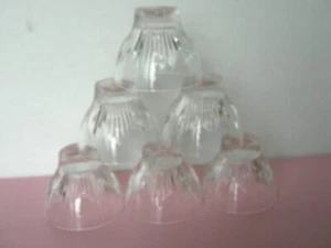 Dessert Dish Glass Crystal Looking Petite Cups Set of 6 - Picture 1 of 2