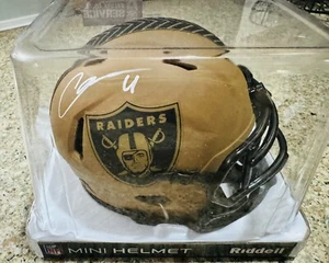 Las Vegas Raiders Signed Aiden O’ Connell  Salute To Service Mini Helmet Beckett - Picture 1 of 5