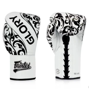Guantes Fairtex Glory BGLG2 Blancos Boxeo Muay Thai MMA Con cordones Concurso de Diseño - Imagen 1 de 2