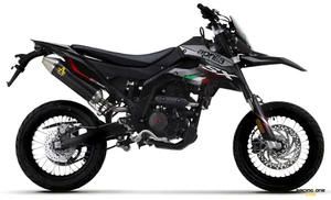 AUSPUFF ARROW ALUMINIUM SCHWARZ FÜR APRILIA RX / SX 125 21-24 HOMOLOGIERTE EURO5 - Picture 1 of 5