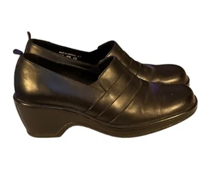 Zapato zueco de cuero negro Dansko Aubrey para mujer EE. UU. 9-9.5 40 sin cordones plisado cómodo - Imagen 1 de 10