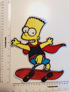 Cute Bart Simpson Skateboard Skating Cartoon Knit Patch Sew On Embroidered DIY - Picture 1 of 5
