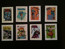 8 (1989) DC Comics Backing Board Cards 51, 59, 67, 75, 91, 99, 106 and 114