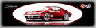 Chevrolet Corvette Wanddekor Innen Außen Banner 2x8 Fuß 60x240 cm beste Lüfterflagge