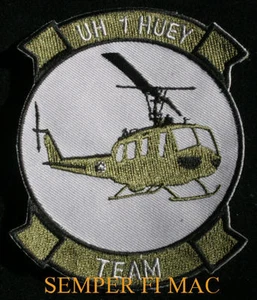 UH-1 HUEY HAT PATCH US ARMY MARINE NAVY AIR FORCE HELICOPTER PIN UP AFB MCAS WOW - Picture 1 of 24