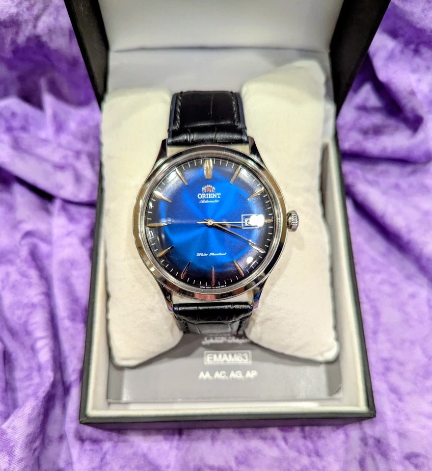 Orient Bambino Blue Automatic Watch  Great Condition Sexy Dial Free Shipping - Image 1 of 4