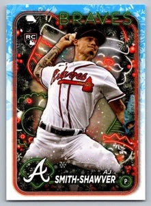 2024 Topps Holiday AJ Smith-Shawver Rookie Atlanta Braves #H23 - Picture 1 of 2