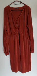 Rotbraunes Kleid, Größe 2XL ,BodyFlirt, Plissee, festlich, wadenlang - Bild 1 von 9