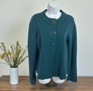 Talbots türkisfarbene Strickjacke Pullover Größe Small große Knopfleiste Langarm - Bild 1 von 6