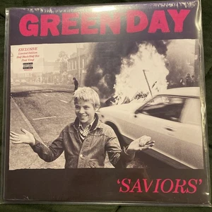 Green Day 'Saviors' 2024 Limited Half Black/Hot Pink Vinyl LP - NEW SEALED - Picture 1 of 3