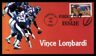 Mayfairstamps US FDC 1997 Wisconsin Vince Lombardi football First Day Cover aau_ - Image 1 of 2
