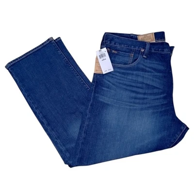 Polo Ralph Lauren Hampton Relaxed Straight Jeans Mens 38x30 Blue Whiskered NWT  - Image 1 of 4