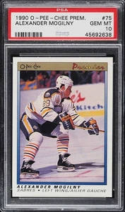 1990 O-Pee-Chee Premier Alexander Mogilny ROOKIE #75 PSA 10 - Picture 1 of 2