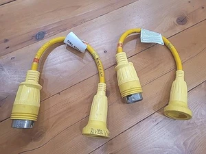Dos adaptadores de corriente Hubbel de 50 amperios macho a 30 amperios hembra coleta marina en tierra - Imagen 1 de 3