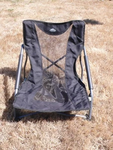Pair Cascade Moutain Tech Camping Chairs Black Folding 22" X 20" W. Steel & Alum - Picture 1 of 5