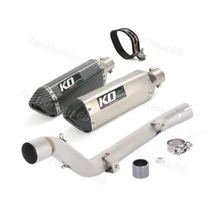 For Suzuki DRZ400SM DRZ400E  S Exhaust Tips Mid Link Pipe 51mm Muffler Silencer - Picture 1 of 13