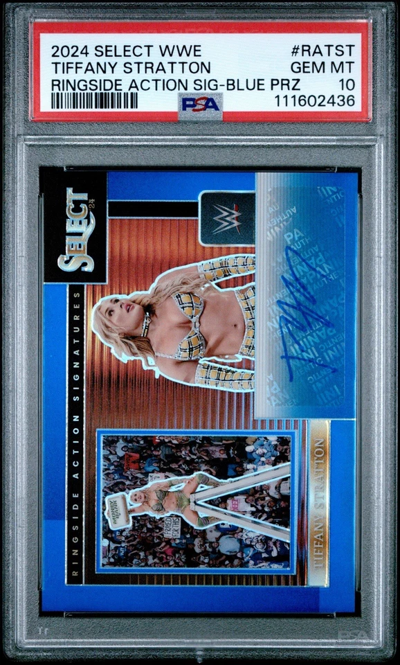 2024 WWE Select Tiffany Stratton Auto (PSA 10) Ringside Signatures (37/49) - Image 1 of 3