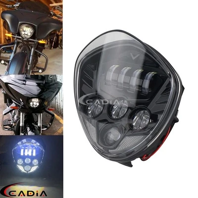 Motorcycle LED Headlight For Victory Cross Country Hammer 8Ball High-Ball Magnum - Image 1 of 4