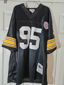Mitchell & Ness Greg Lloyd #95 Pittsburgh Steelers Black Throwback Trikot 52 - Bild 1 von 10