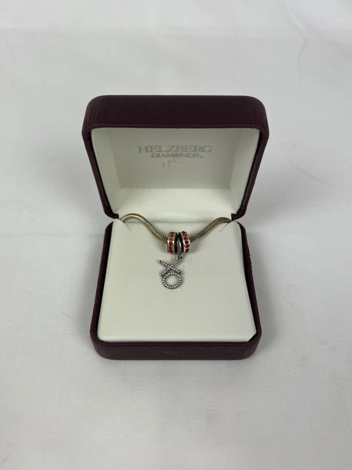 Collar de cadena de plata Helzberg XO Love Diamond Foto 1 de 3