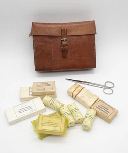 Vintage Swiss Army Military Officer Leather Bag Medic Paramedic 1921 Ackermann - Picture 1 of 10