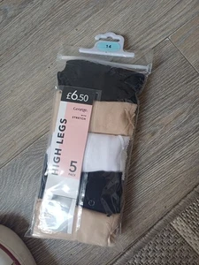 5 x Pairs Ladies mixed high leg Briefs panties 14 *George - Picture 1 of 1