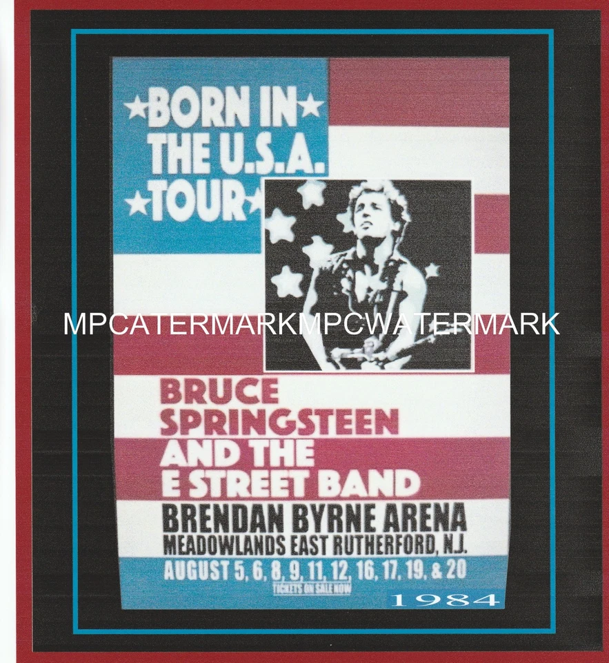 Bruce Springsteen And The E Street Band- Born In The USA 11x14 Color Tour Poster - Image 1 of 1