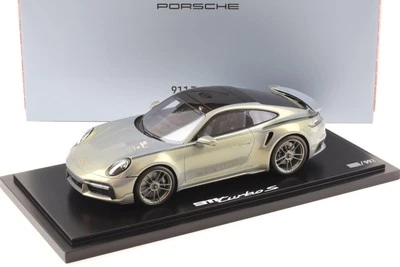 1:18 Spark Porsche 911 992 Turbo S Special Request Urban Bamboo Chromafair WAP DEA - Image 1 of 4