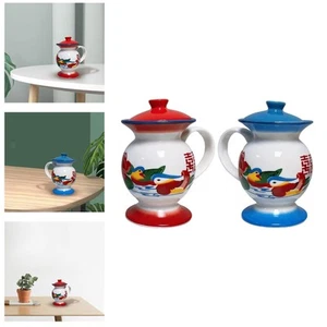 Portable Ceramics Cup with Handle and Lid Water Cup 350ml/ Drinking Mug for - Picture 1 of 11