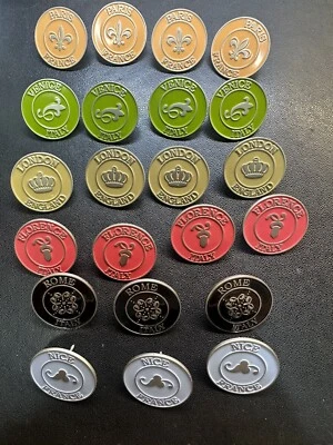 Ballard Designs City Push Pin Set of 20 Italy France England Multiple Colors - Image 1 of 4