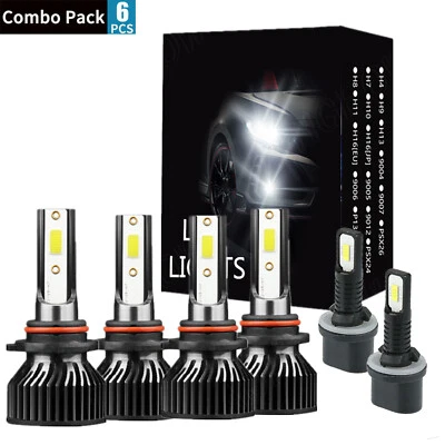 Para Chevrolet Corvette 1996-2004 - 6x 6000K LED Faro Alto/Bajo + Kit de Bombillas Antiniebla Foto 1 de 4